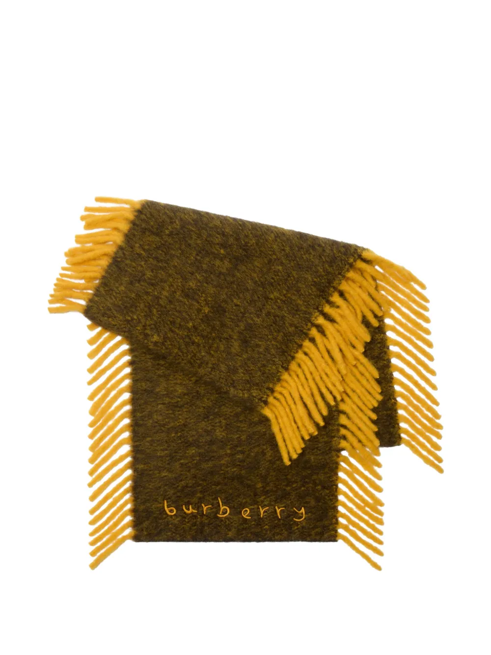 Burberry alpaca woo- blend Happy scarf - Marrone