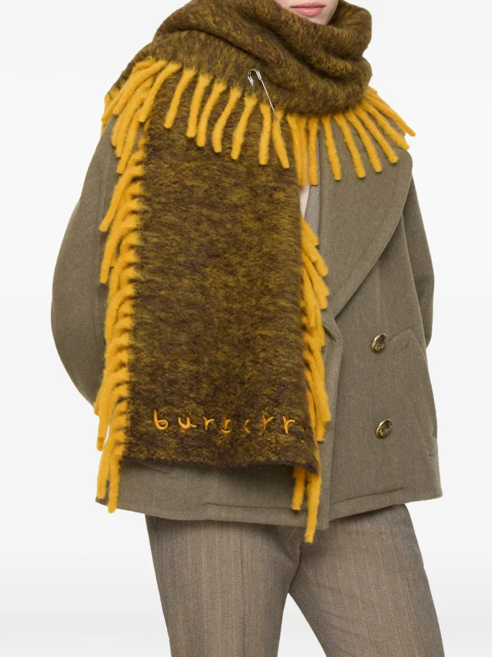 Burberry Happy sjaal van alpacawolblend Bruin