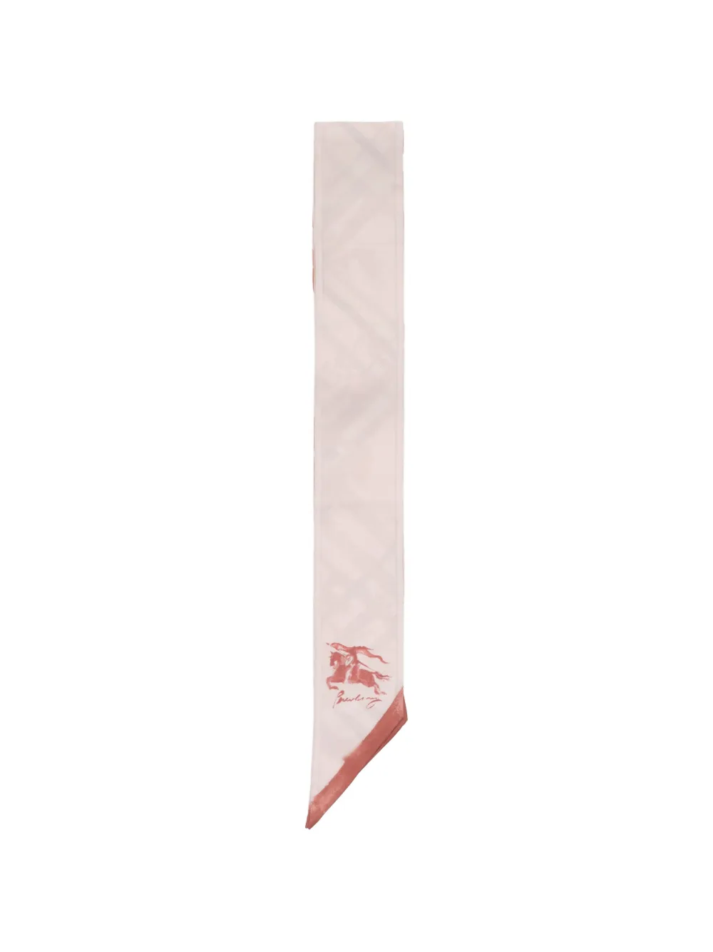 Burberry skinny watercolour check silk scarf - Rosa
