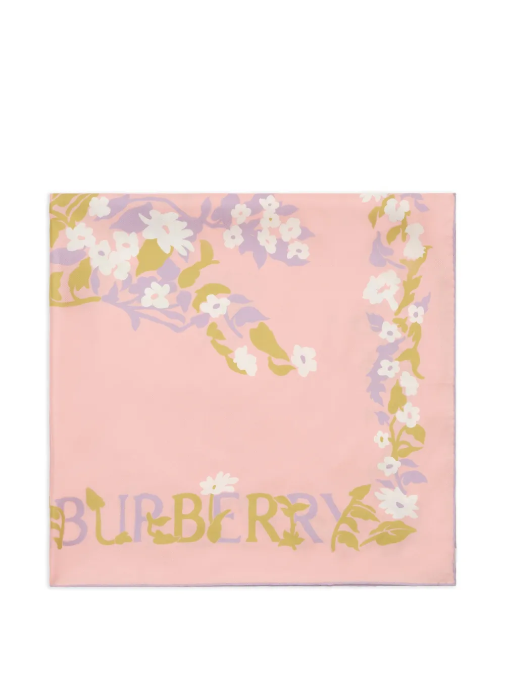 Burberry floral EKD silk scarf - Pink