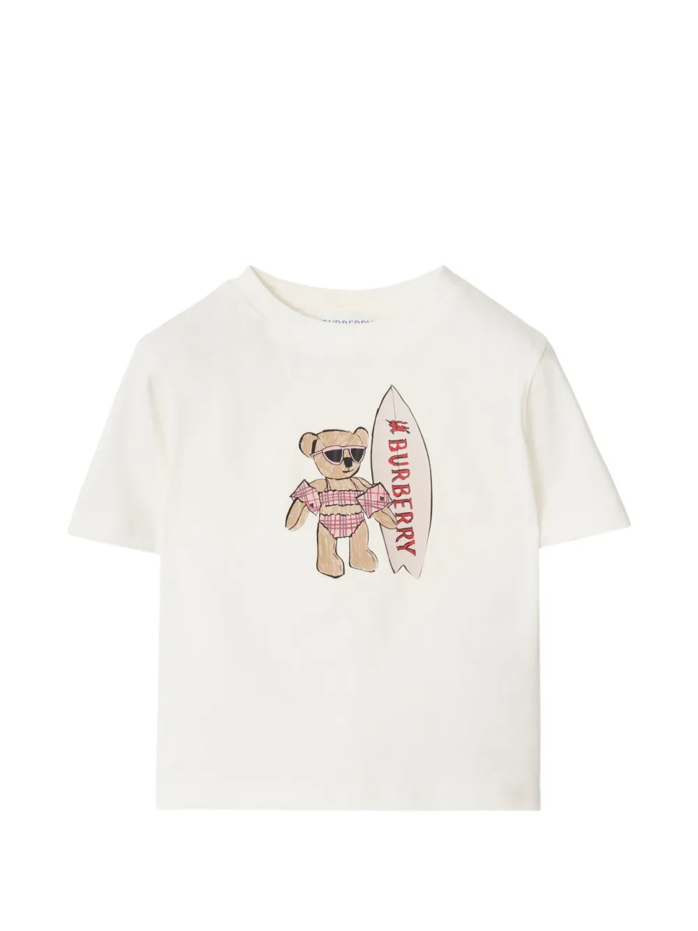 Burberry Kids Surfer Bear cotton T-shirt - Bianco