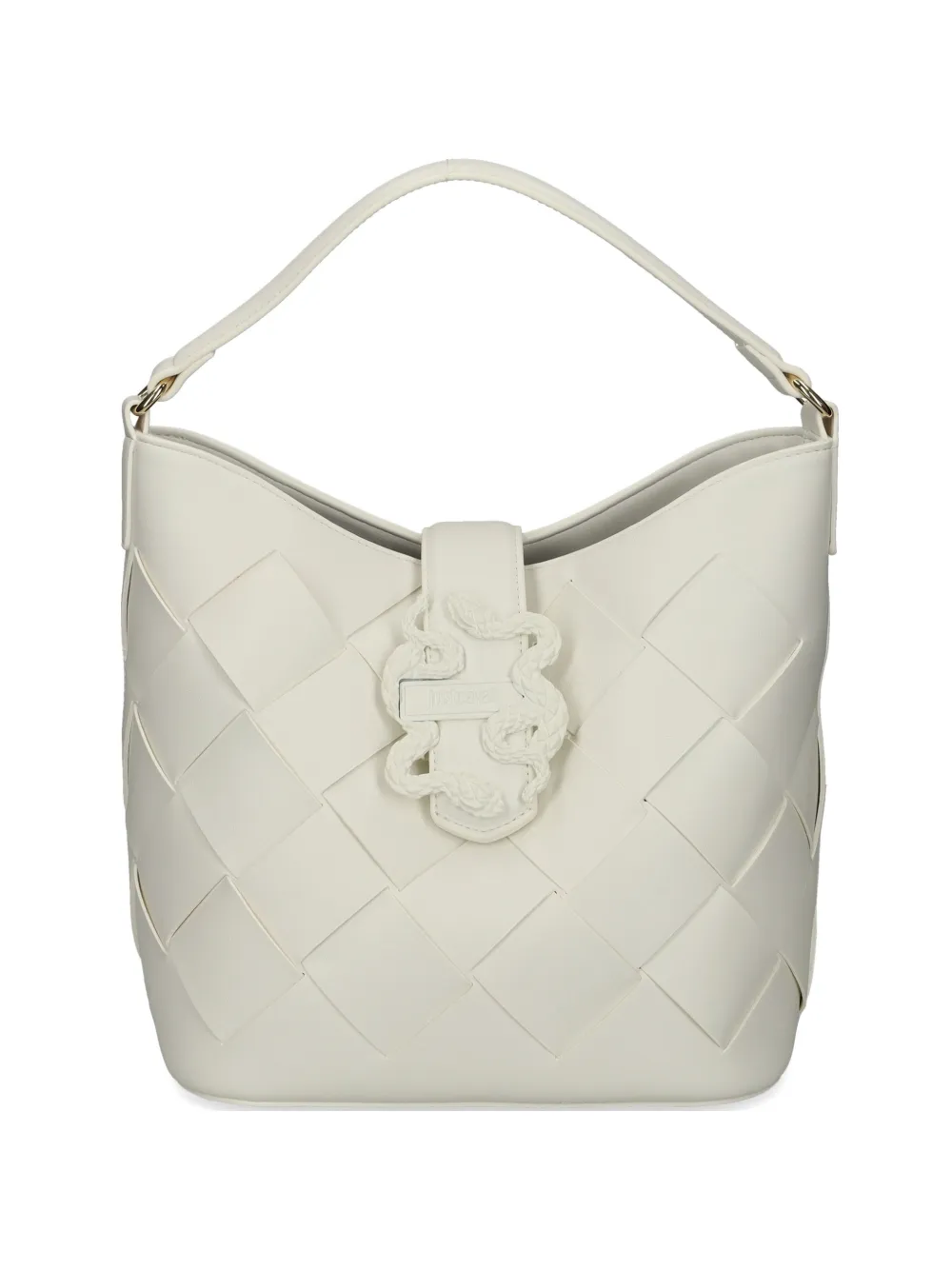 Just Cavalli woven snake-detail bag - Bianco