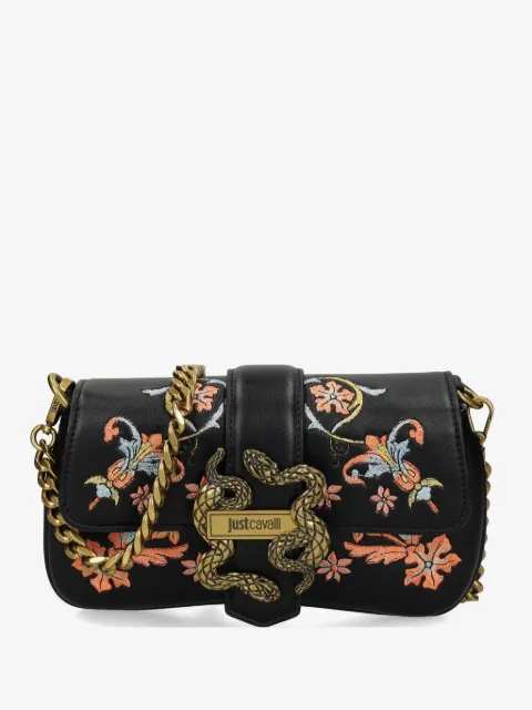 Just Cavalli floral-print snake-detail bag
