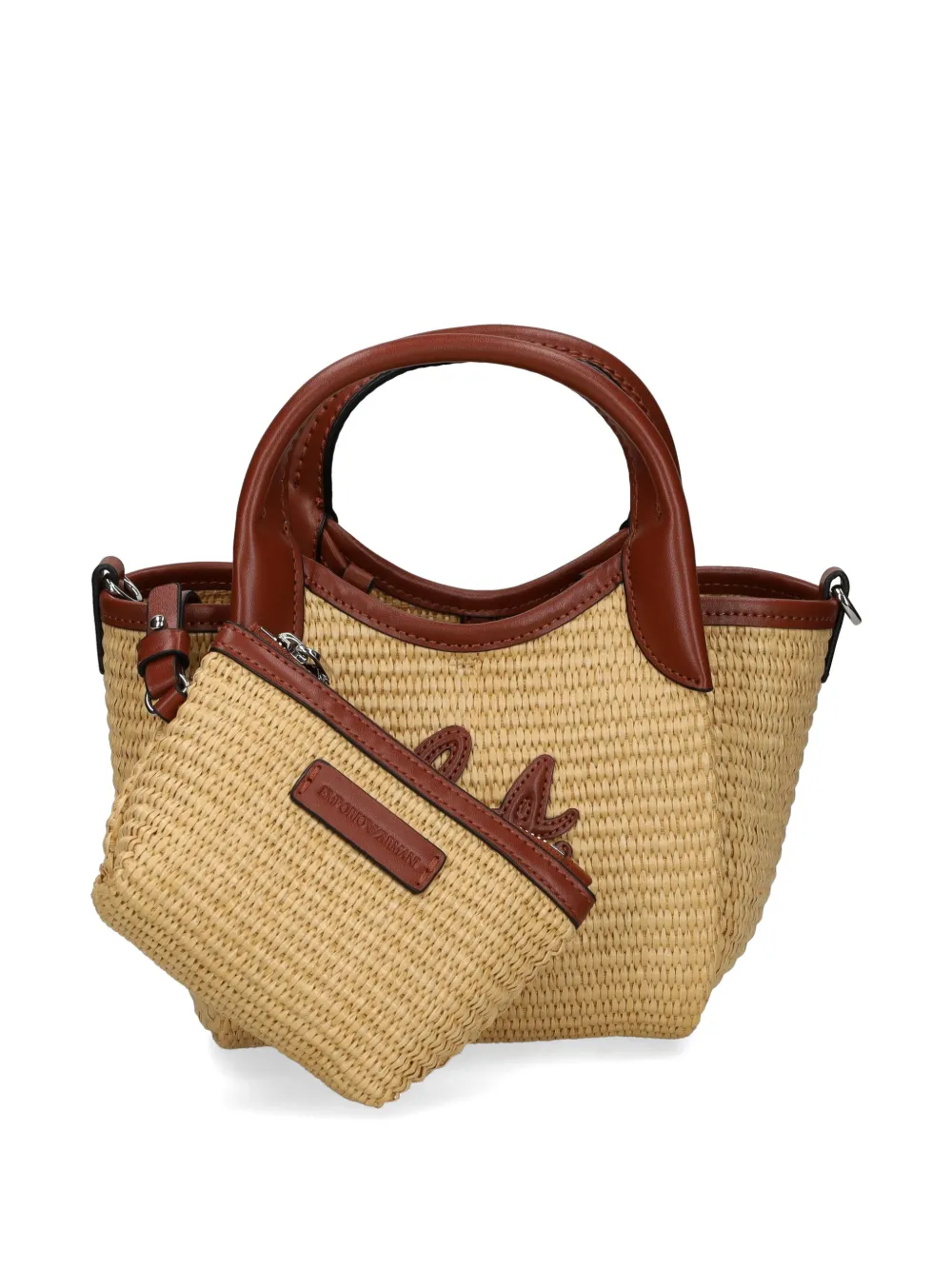 Emporio Armani Tas met logodetail en handgrepen Beige