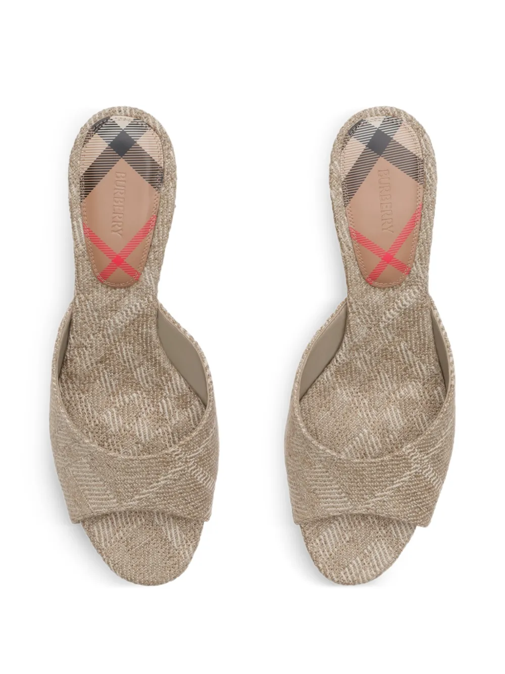 Burberry check Mews low sandals Beige