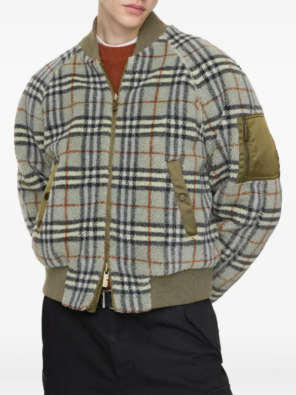 Burberry Reversible Nylon Bomber Jacket | Grey | FARFETCH
