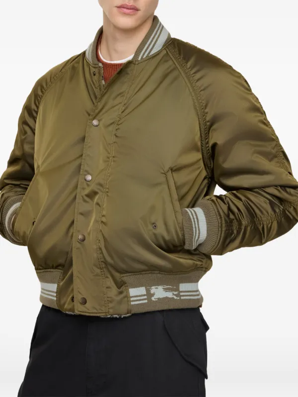 Burberry Reversible Nylon Bomber Jacket | Grey | FARFETCH