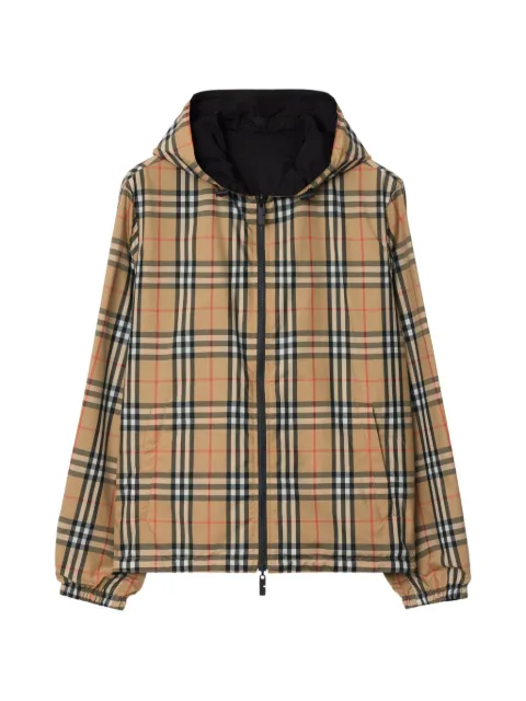Burberry reversible Check hooded jacket