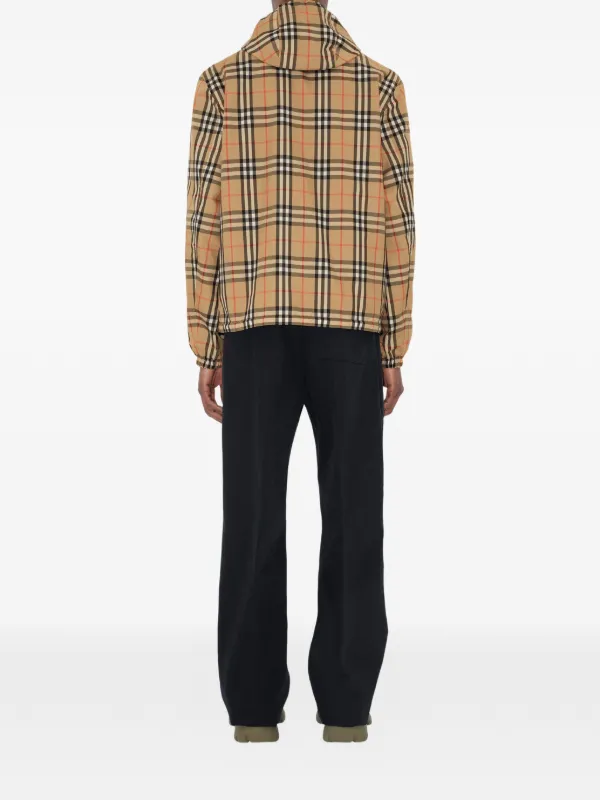Burberry Reversible Check Hooded Jacket | Neutrals | FARFETCH