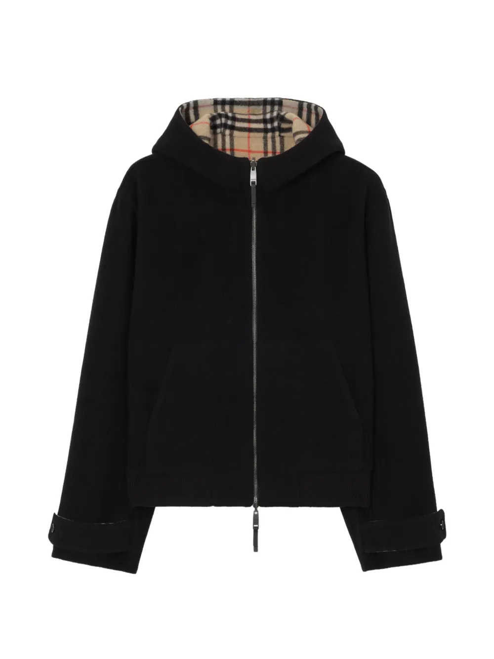 Burberry reversible wool hooded jacket - Nero