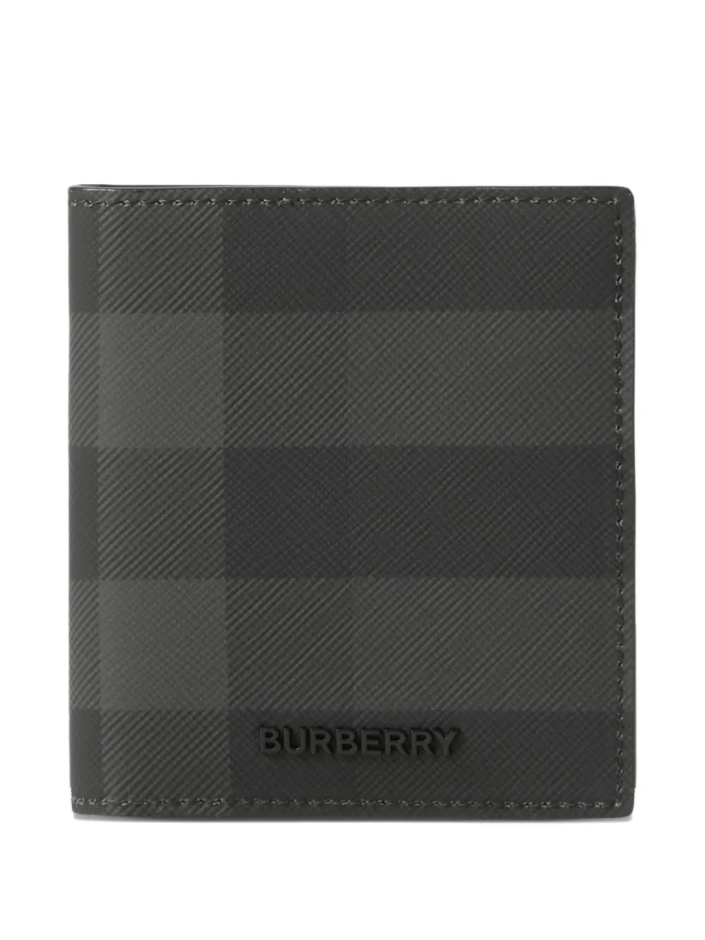 Burberry Check folding card case - Grigio