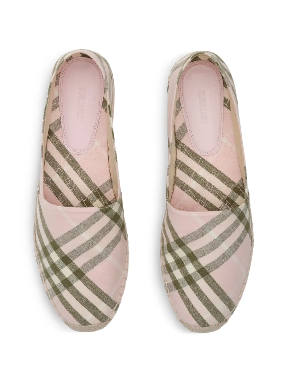 Burberry Check mews espadrilles​ Roze