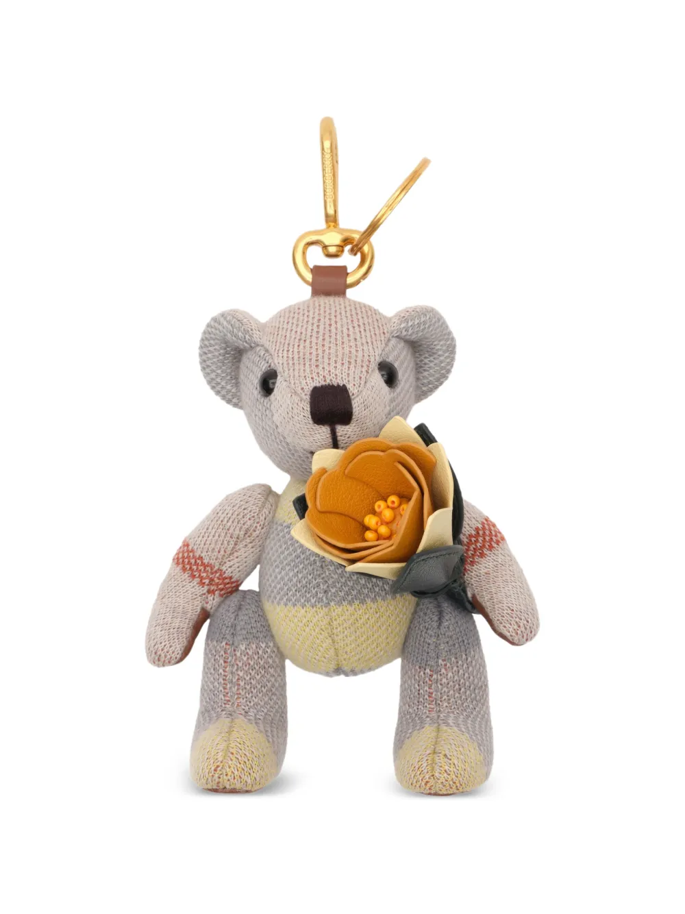 Burberry - Thomas Bear charm - dames - roestvrij staal/kalfsleer/zinklegering/Polyester/wol - Eén maat - Beige