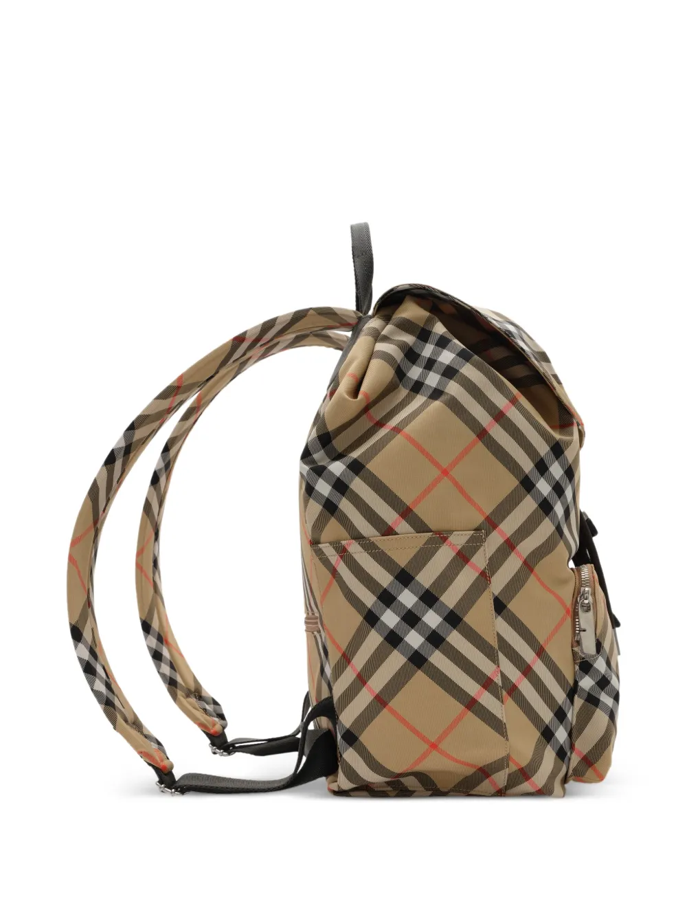  Burberry Check Backpack - Neutrals 