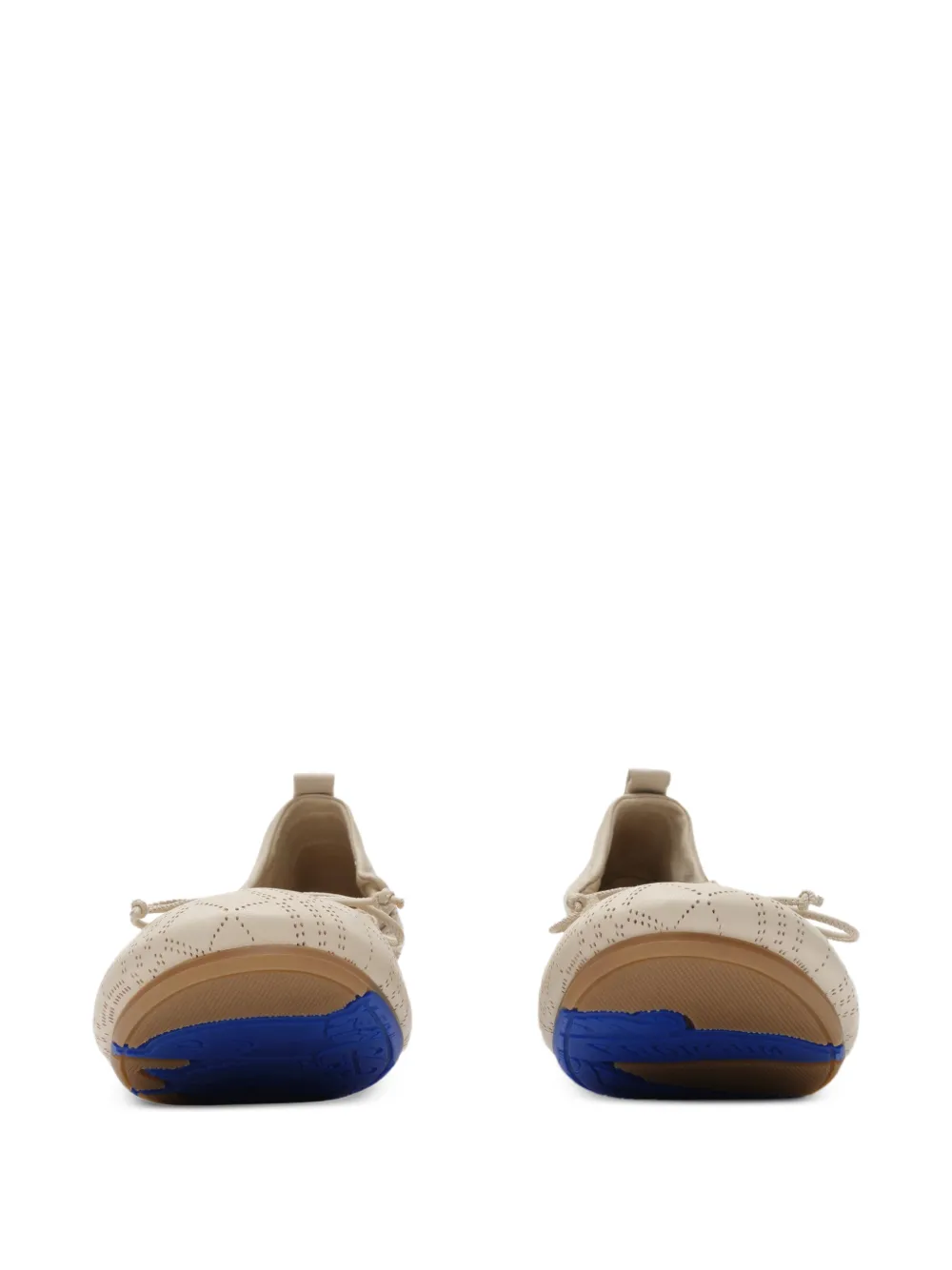 Burberry Check leren ballerina's Beige