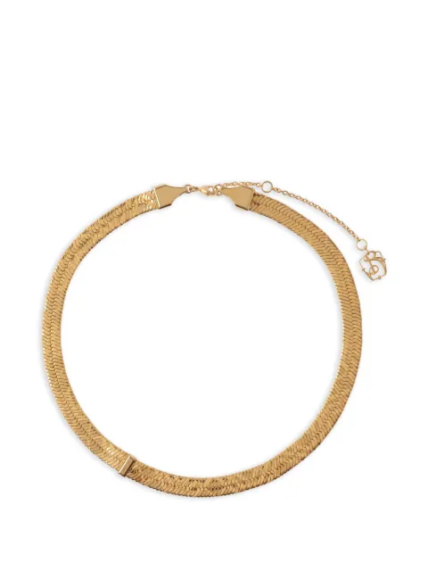 Burberry engraved check necklace