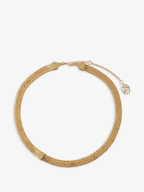 Burberry engraved Check necklace