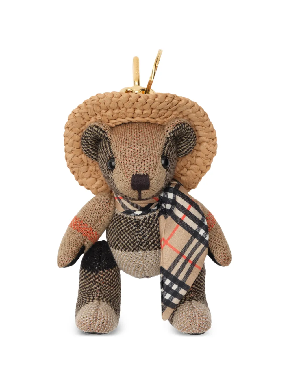 Burberry - Thomas Bear charm - dames - Polyester/Lycra/zinklegering/roestvrij staal/wol/Raffia/kalfsleer - Eén maat - Beige