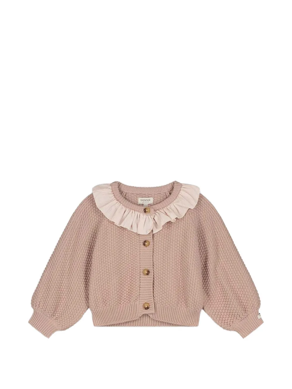 Donsje Cardigan Veertje con ruches - Rosa