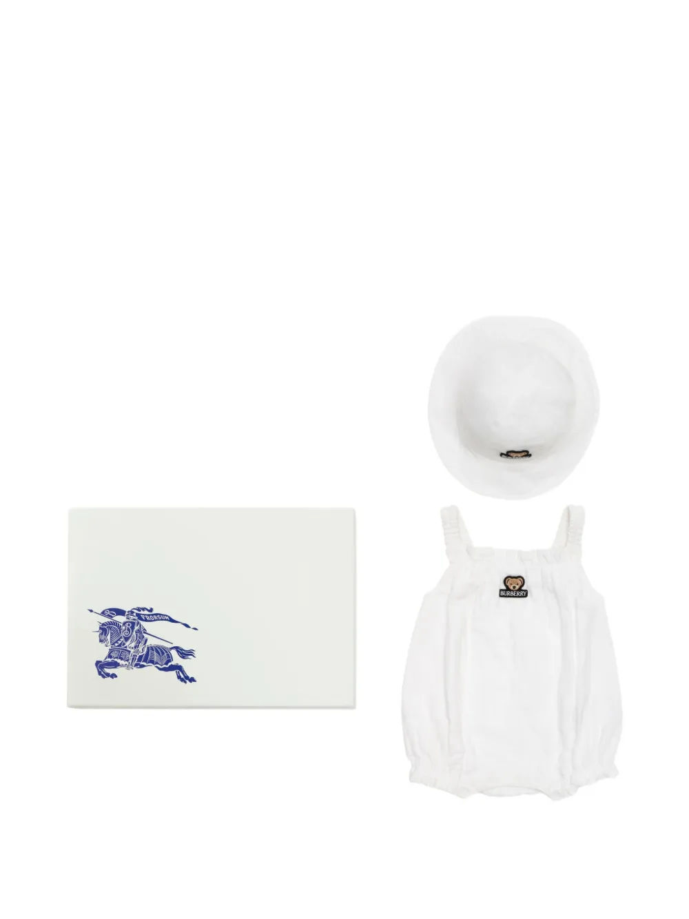 Burberry Kids cotton two-piece baby gift set - Weiß