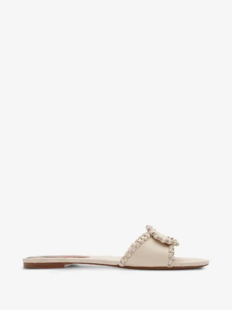 Burberry leather Knight stamp slides