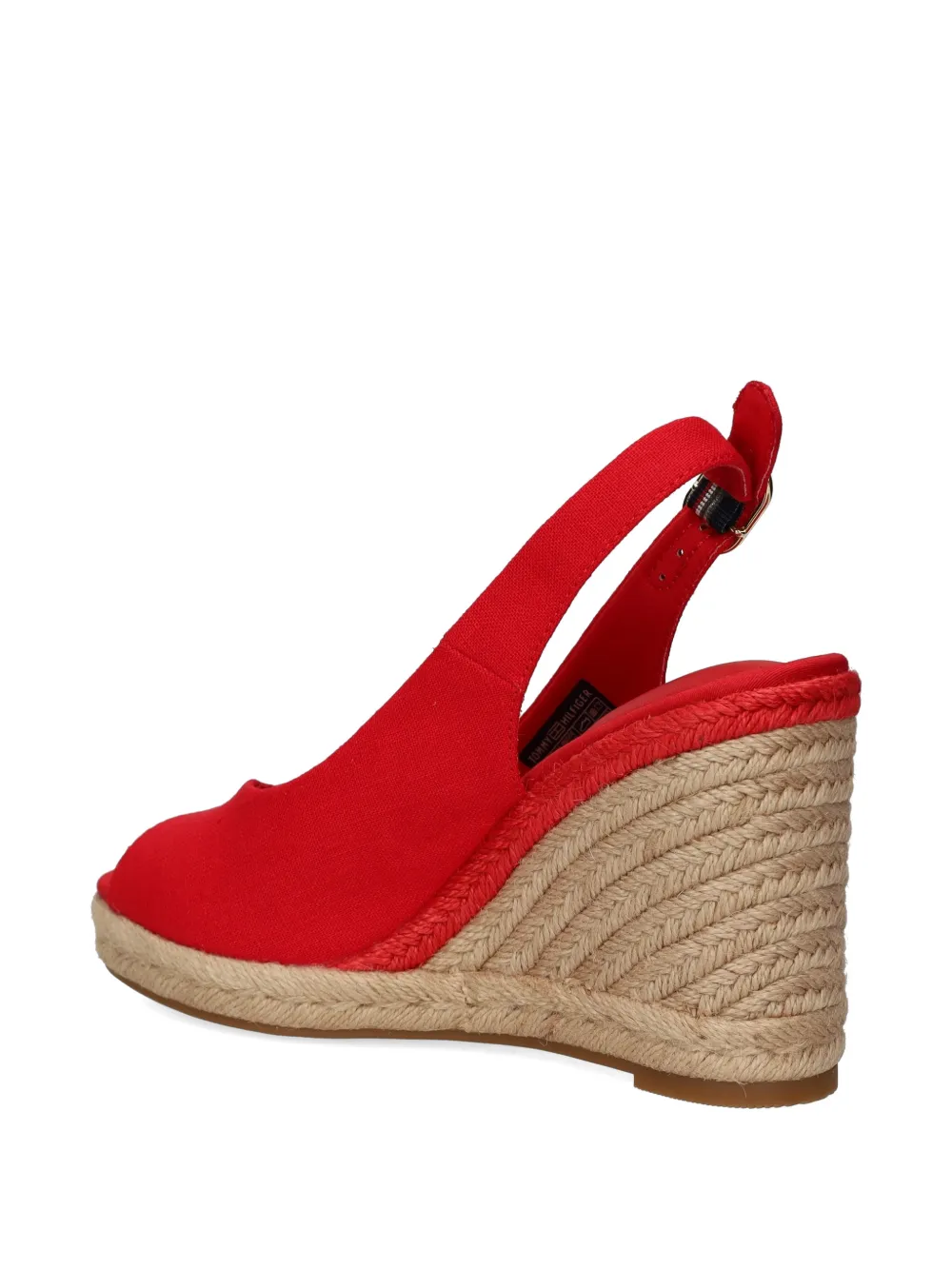 Tommy Hilfiger Slingback espadrilles met hak Rood