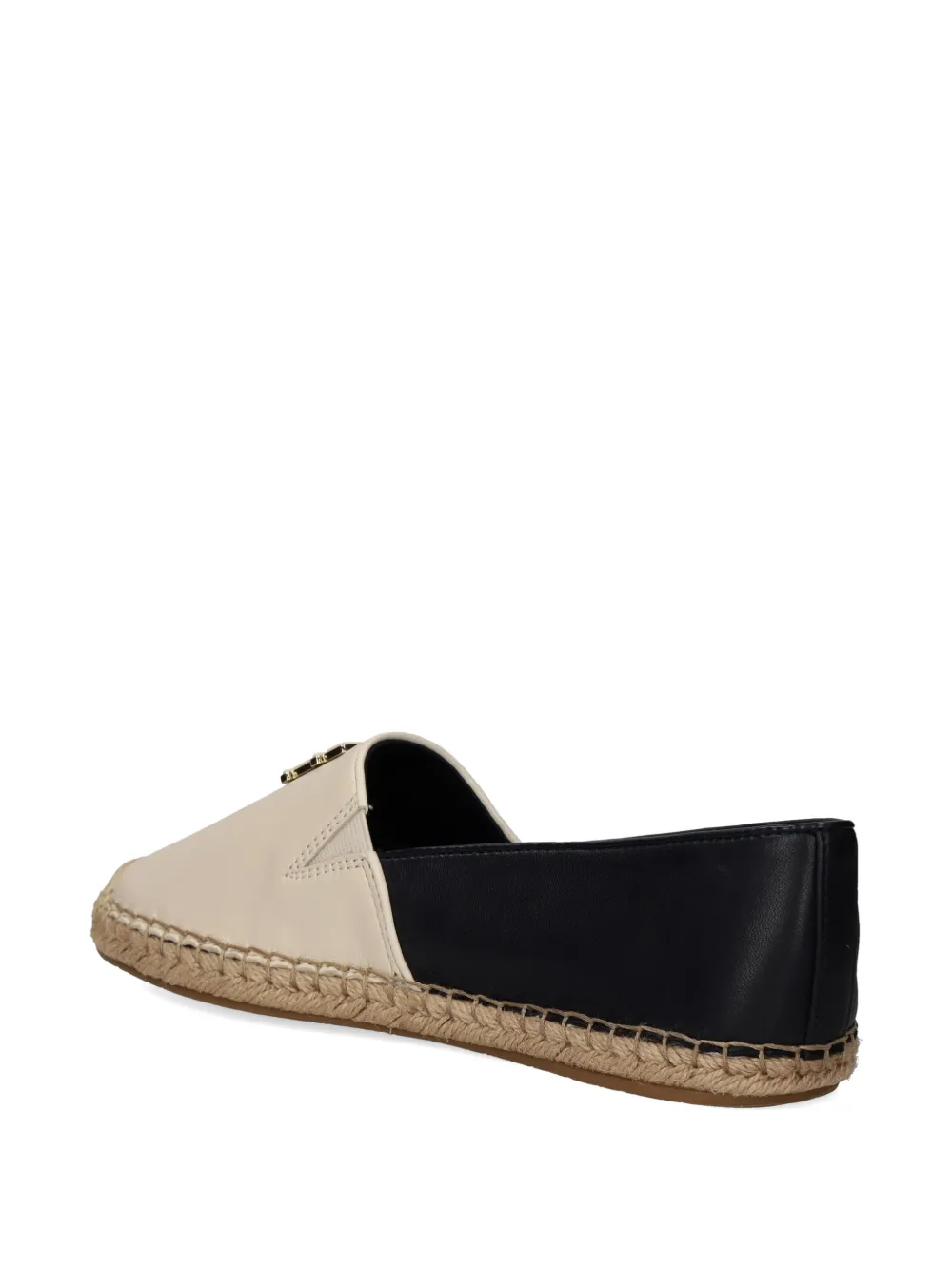 Tommy Hilfiger Leren espadrilles met logodetail Beige