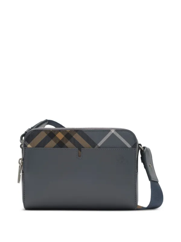 Burberry ポップ チェック ショルダーバッグ | ブルー | FARFETCH JP