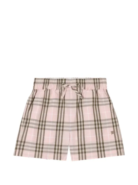 Burberry check cotton shorts