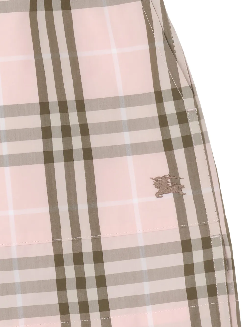  Burberry Check Cotton Shorts - Pink 