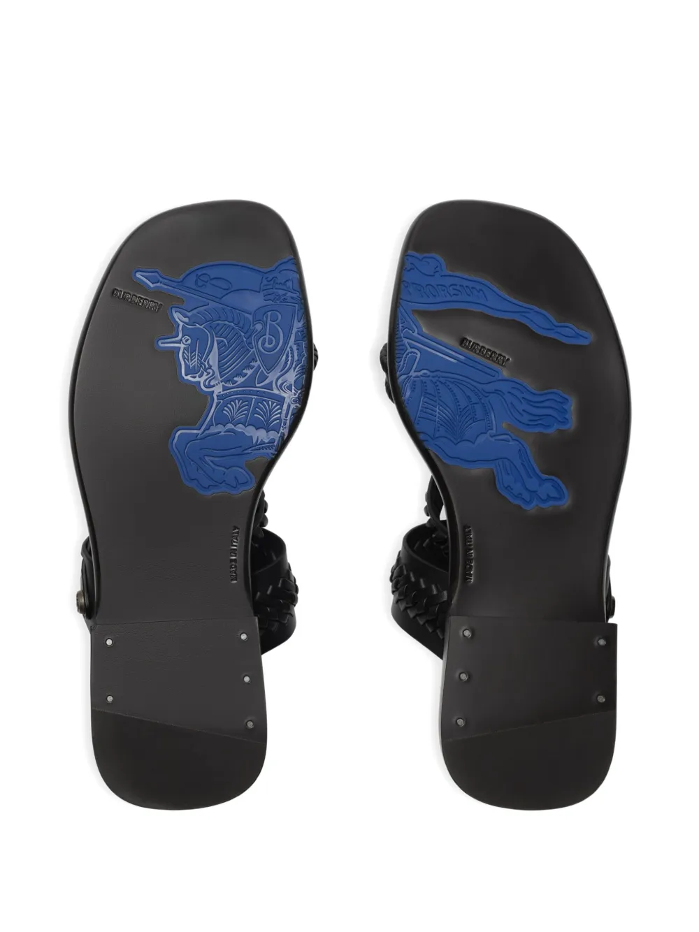 Burberry leather Baez sandals​ Zwart