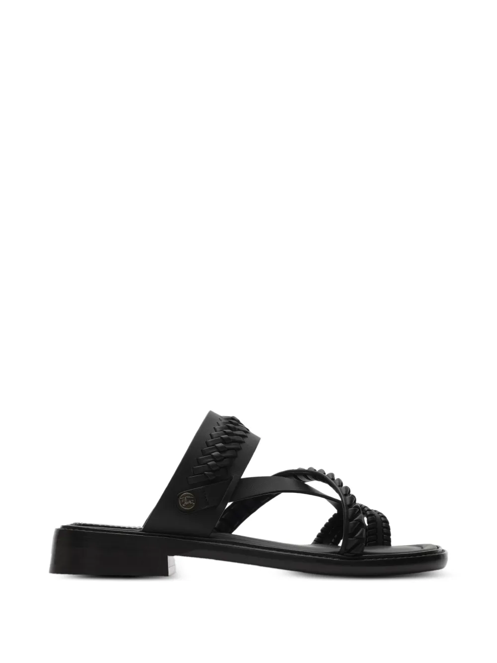 Burberry leather Baez sandals​ Zwart