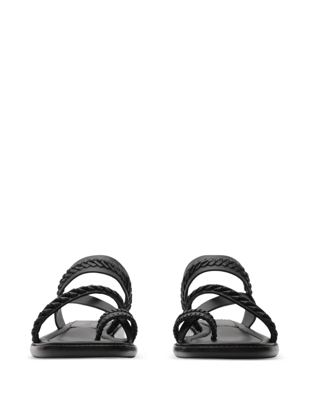 Burberry leather Baez sandals​ Zwart
