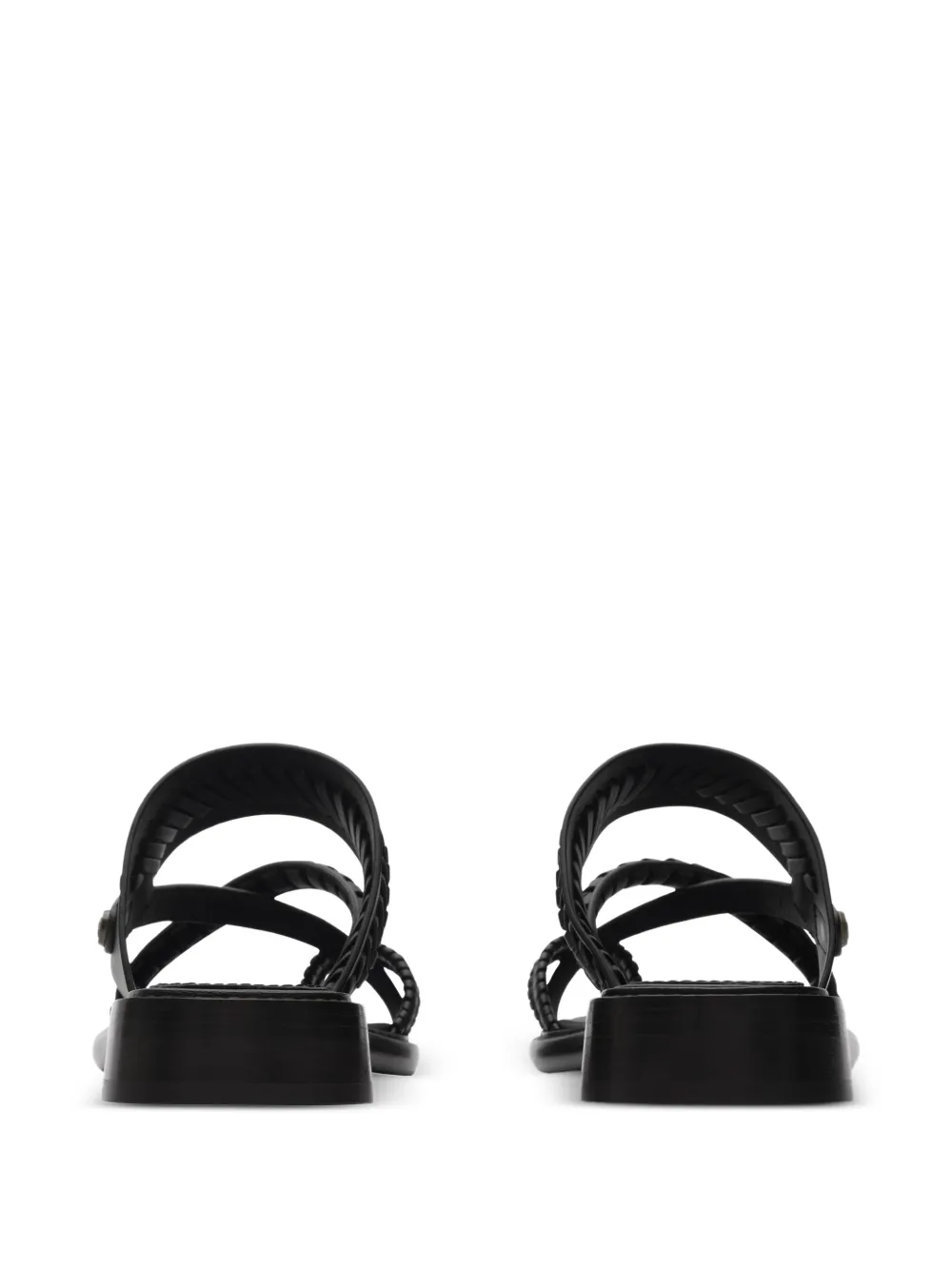 Burberry leather Baez sandals​ Zwart