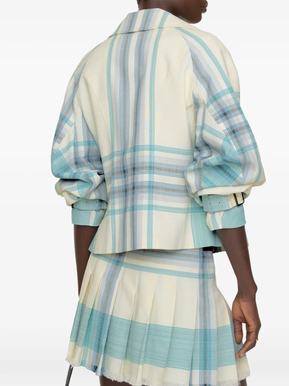  Burberry Cropped Check Ladybrook Trench Jacket​ - Neutrals 