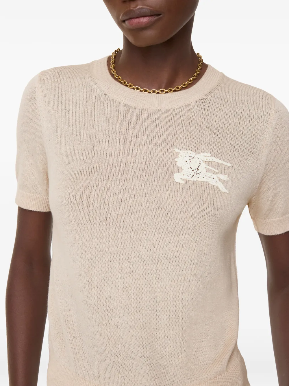 Burberry Knight wollen katoenen top Beige