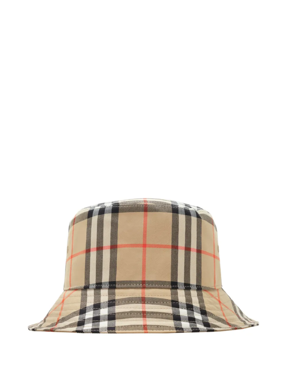 Burberry check cotton bucket hat - Toni neutri