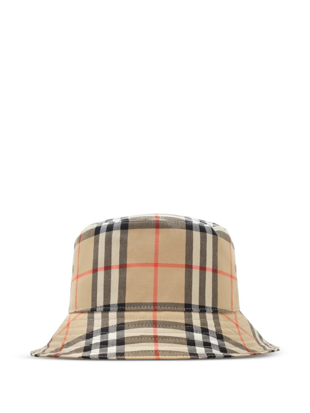 Burberry check cotton bucket hat - Toni neutri