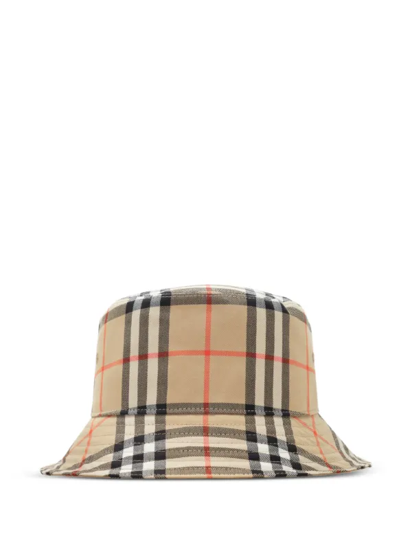 Burberry チェック バケットハット | ニュートラル | FARFETCH JP