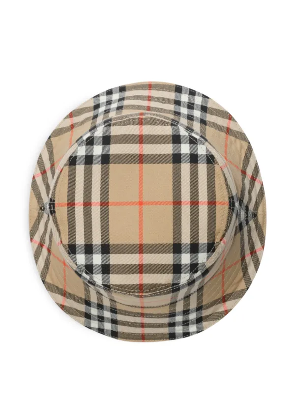 Burberry チェック バケットハット | ニュートラル | FARFETCH JP