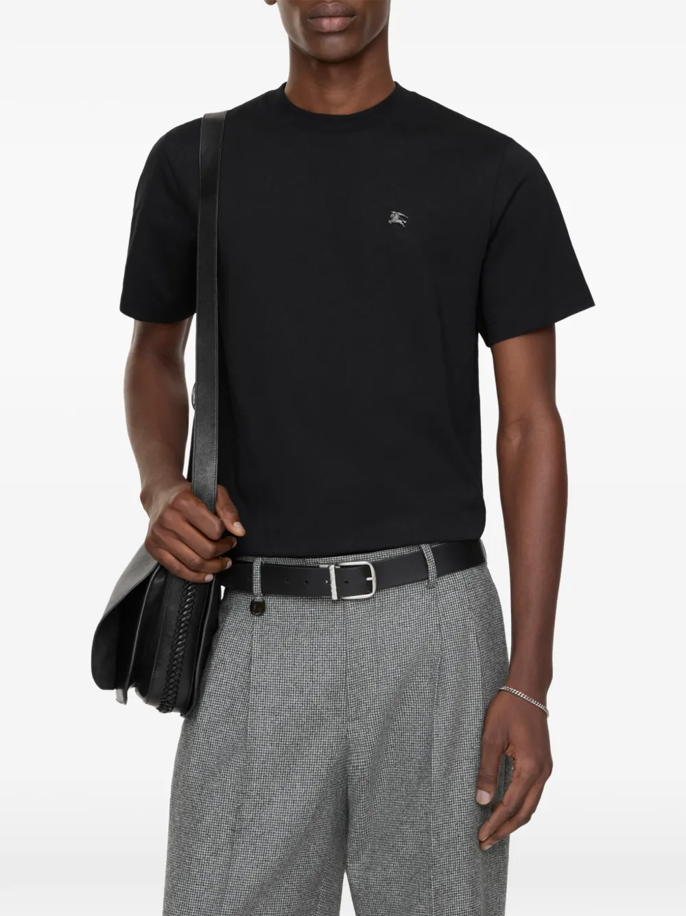 Burberry Metalen EKD katoenen T-shirt Zwart