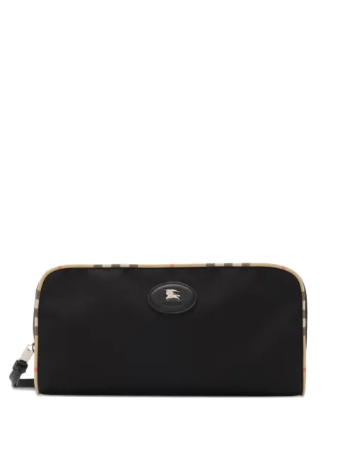 Burberry large check trim travel pouch