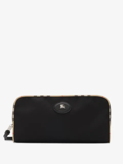 Burberry large check trim travel pouch