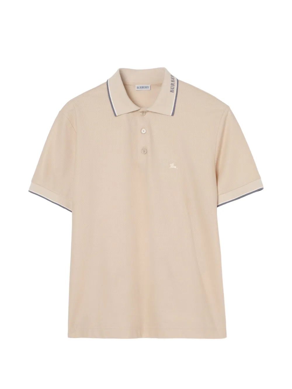 Burberry Poloshirt mit Logo-Kragen - Nude