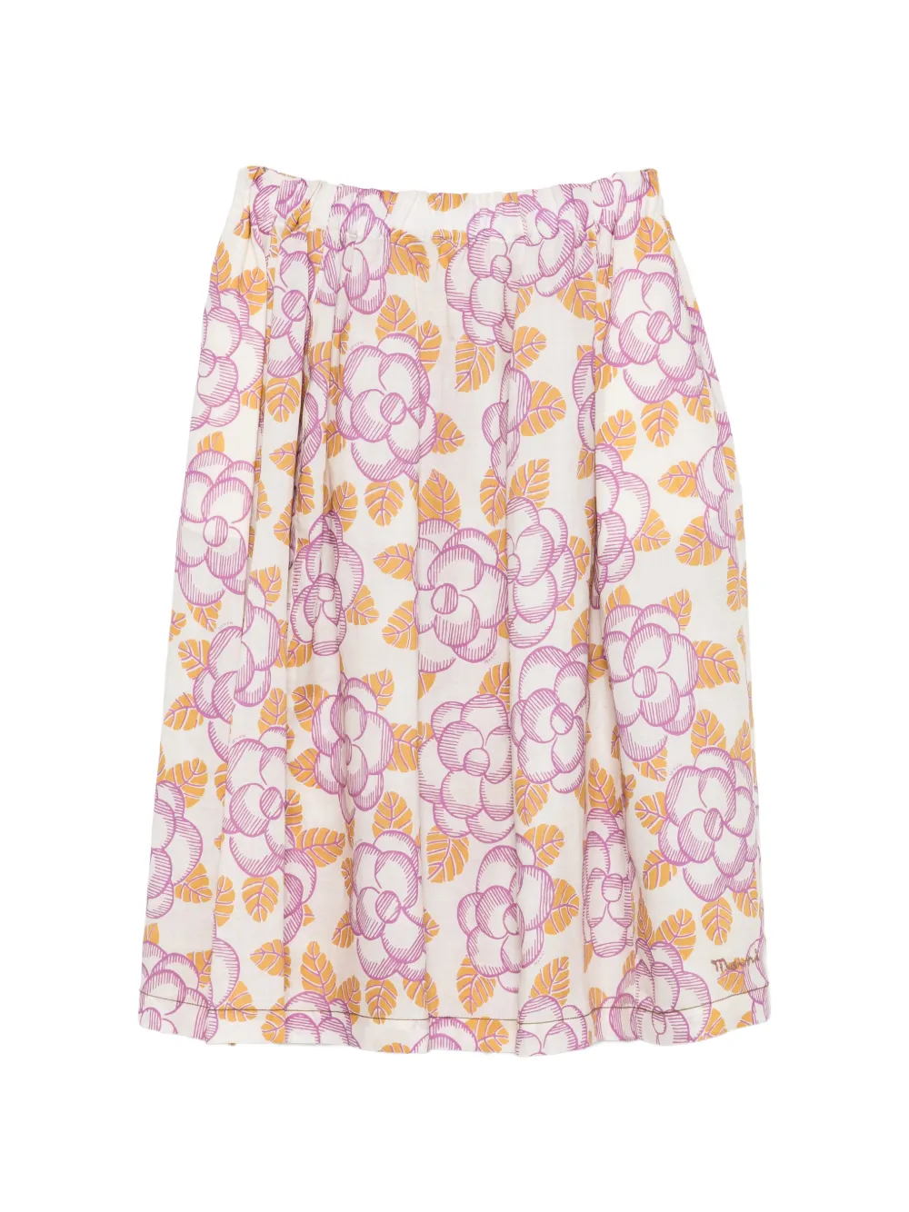 Marni floral-print mid skirt - Toni neutri