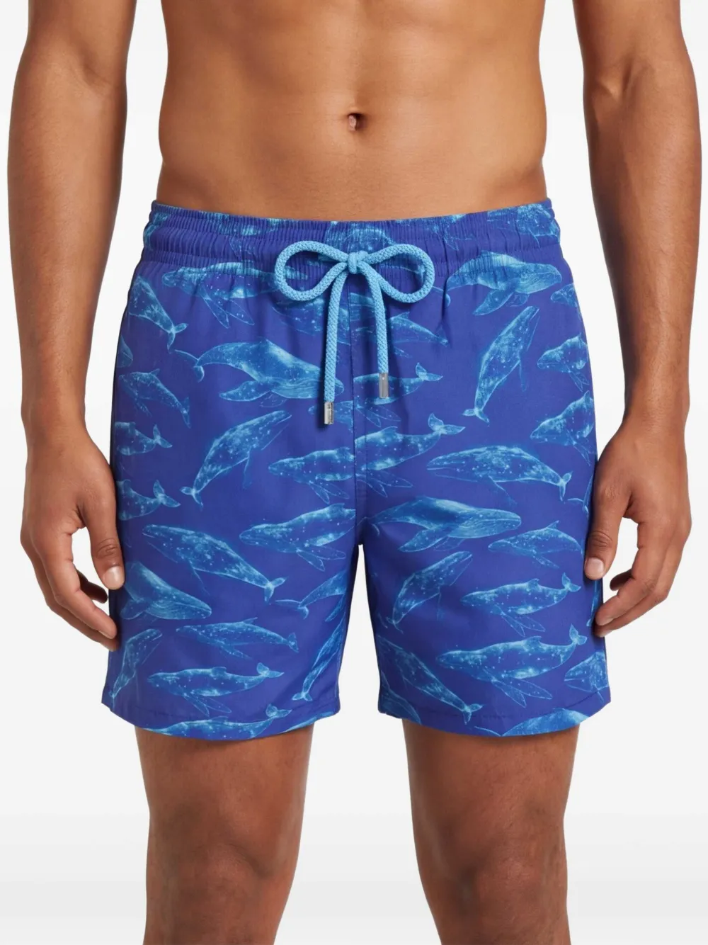 Vilebrequin Shorts met walvisprint Blauw