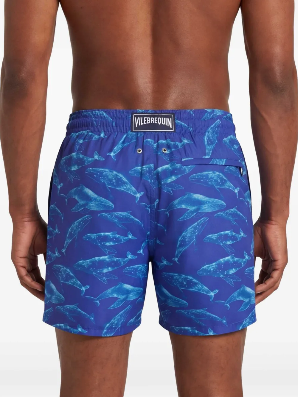 Vilebrequin Shorts met walvisprint Blauw