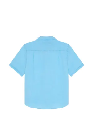 Casablanca Satin zip-up Shirt | Blue | FARFETCH