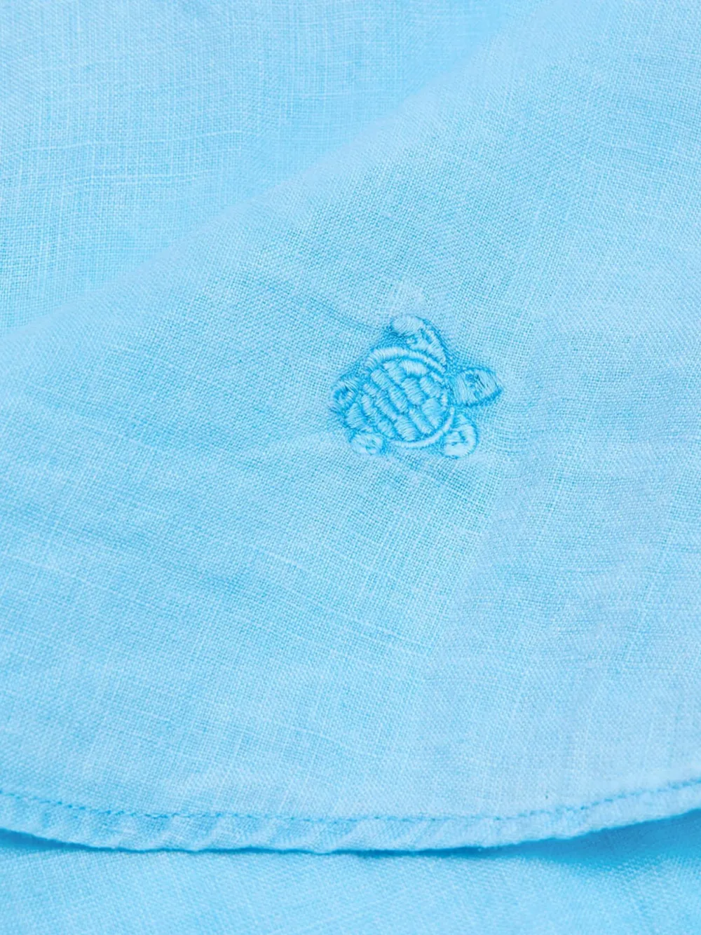 Vilebrequin Overhemd met geborduurde schildpad Blauw