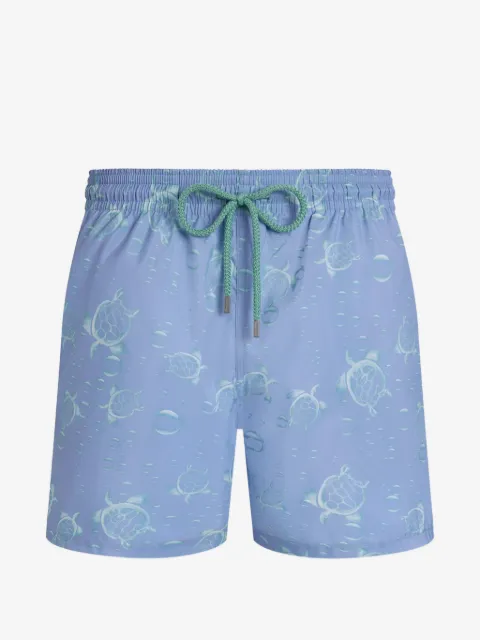 Vilebrequin shorts de playa con tortugas estampadas